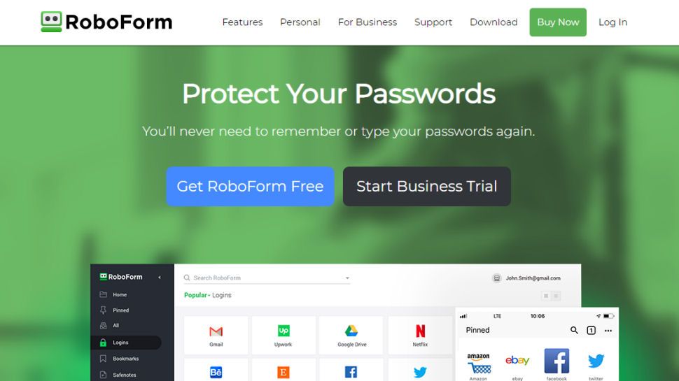 Roboform：最好的手机密码管理器